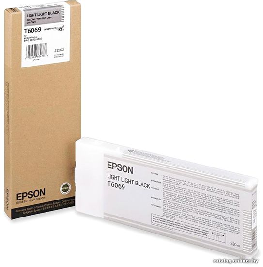 Изображение Картридж струменевий Epson StPro 4800, 4880 light light black, 220мл (C13T606900)