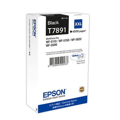 Зображення Картридж cтруменевий Epson WF-5110, WF-5620 black XXL (C13T789140)