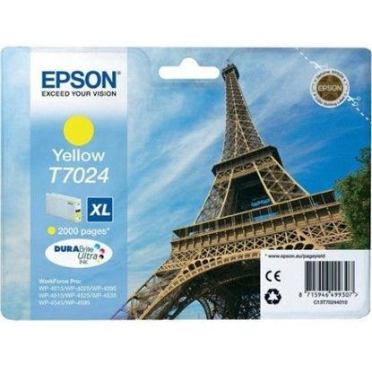 Зображення Картридж cтруменевий Epson WP-4015DN, WP-4095DN, WP-4515DN, WP-4525DNF, WP-4595DNF, WP-4025DW, WP-4535DWF, WP-4545DTWF XL yellow (C13T70244010)