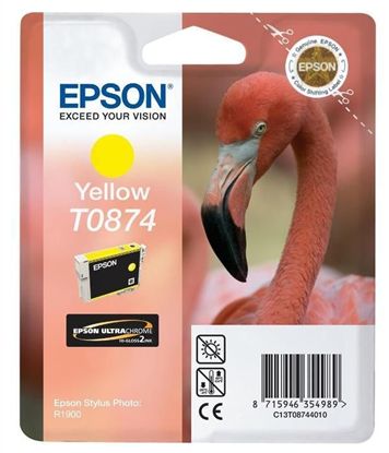 Изображение Картридж cтруменевий Epson StPhoto R1900 yellow (C13T08744010)