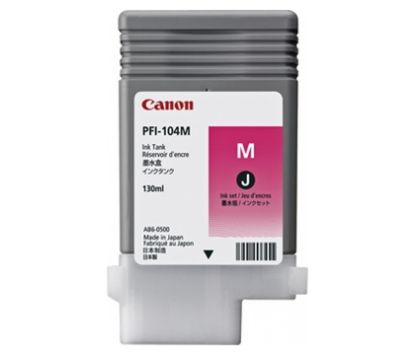 Зображення Картридж струменевий Canon PFI-104M Magenta для iPF 650, 655, 750,755; 130мл (3631B001AA)