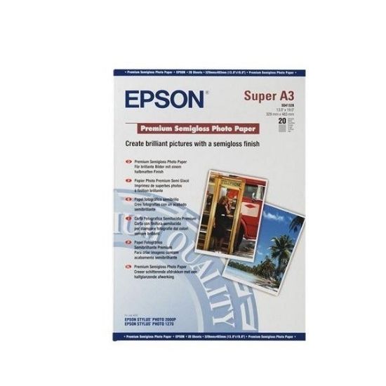 Изображение Фотопапір  A3+ Epson Premium Semigloss Photo Paper,  20 арк, 250 г/м2 (C13S041328)