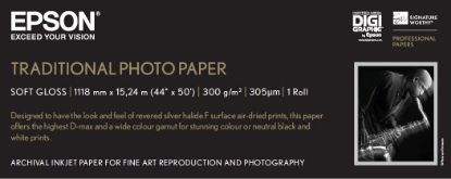 Зображення Фотопапір Epson Traditional Photo Paper, 300 г/м2, 44" x 15 м (C13S045056)