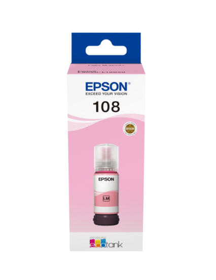 Изображение Контейнер з чорнилом  Epson 108 Light Magenta (C13T09C64A)