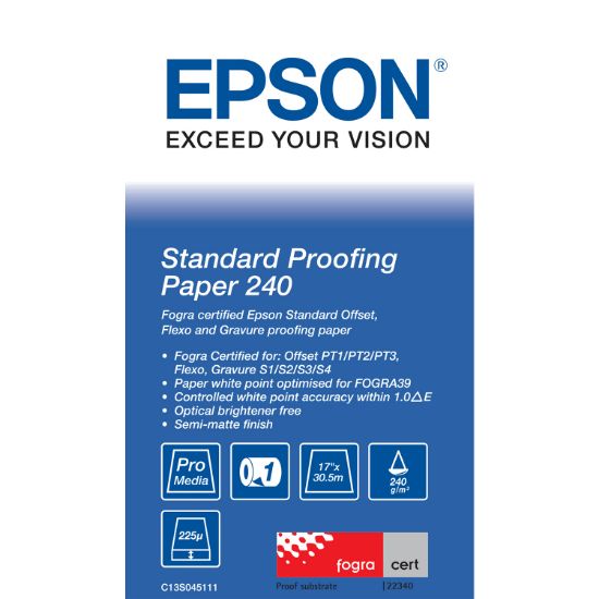 Изображение Папір Epson Standard Proofing Paper, 240 г/м2, 17" x 50 м (C13S045111)