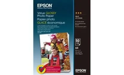Зображення Фотопапір A4 Epson Value Glossy Photo Paper, 50 арк, 183 г/м2 (C13S400036)