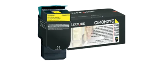 Изображение Тонер-картридж Lexmark Yellow підвищеної ємності на 2000 стор. (C540H2YG)