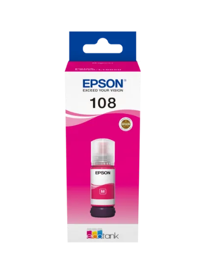 Зображення Контейнер з чорнилом  Epson 108 Magenta (C13T09C34A) 