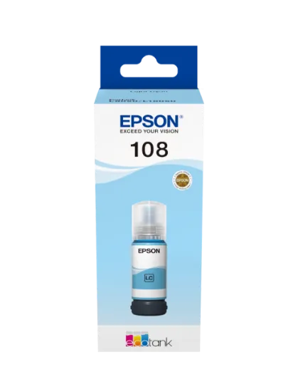 Зображення Контейнер з чорнилом  Epson 108 Light Cyan (C13T09C54A)